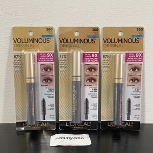 L’Oréal Voluminous Original Waterproof Mascara, 360 Black, x3